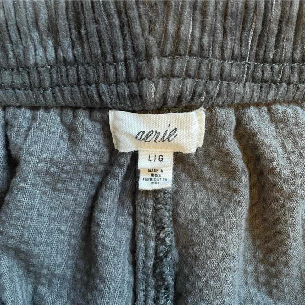 AERIE Corduroy Low Rise Pant Slouchy Fit Wide Leg Elastic Drawstring Waist - Picture 7 of 14